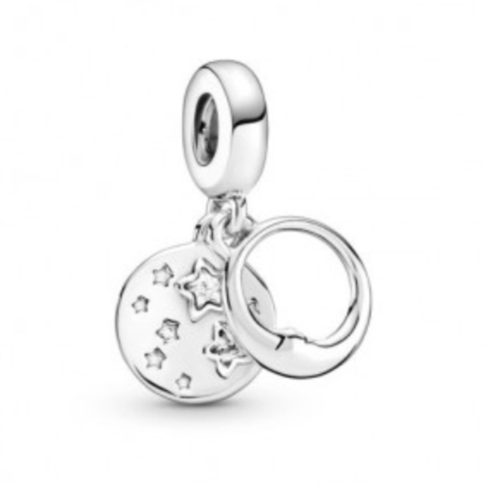Pandora Sleeping Moon and Stars Dangle Charm